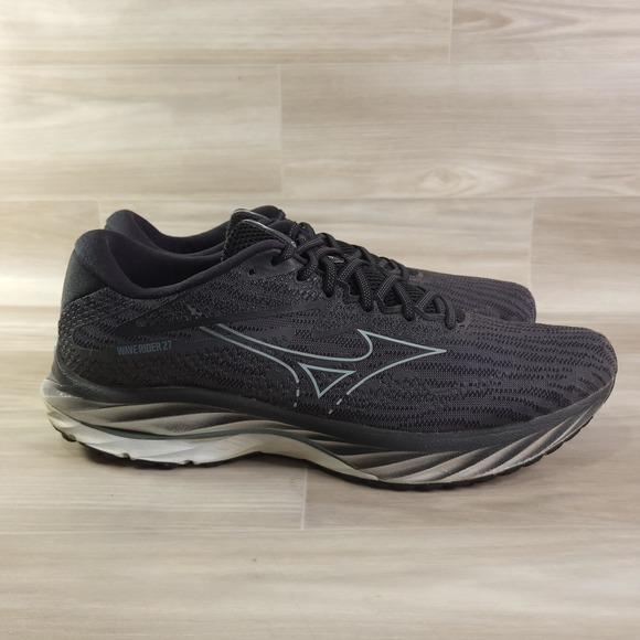 Mizuno Wave Rider 27 Men's Black Sz 13 Running Athletic - Picture 1 of 11